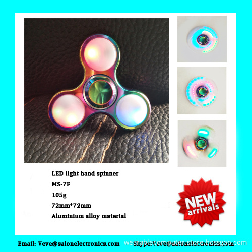 2017 most popular led fidget spinner aluminium alloy hand spinner